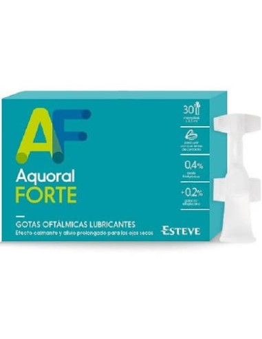 Aquoral Forte gotas oftálmicas ácido hialurónico 0,4 30 monodosis