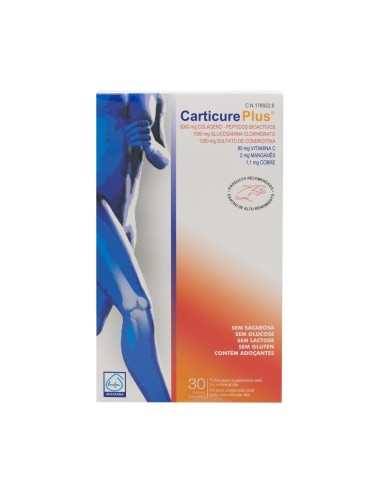 Carticure Plus Condroitina con Glucosamina y Colágeno 30 sobres