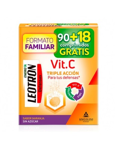 Leotron Vitamina C 90 + 18 Comprimidos Efervescentes