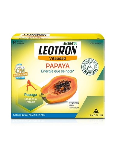 Leotron Papaya Mag + Potasio 14 Sobres