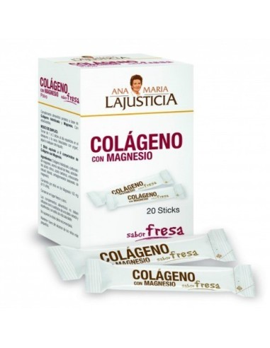 LaJusticia colágeno con magnesio fresa 20 sticks