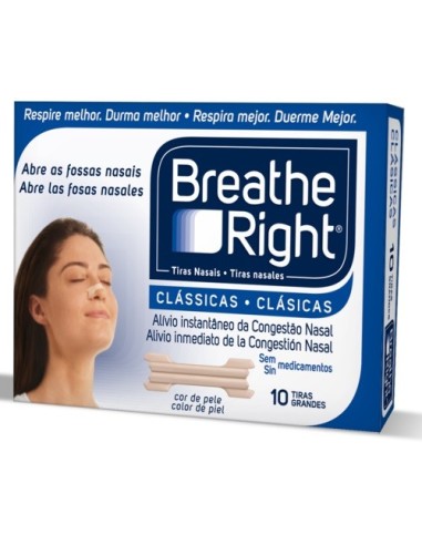 Breathe Right tiras nasales grandes 10uds