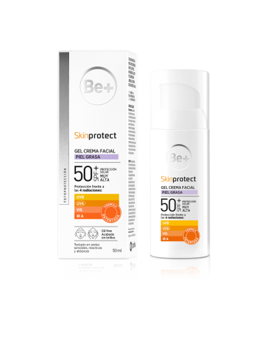 Be+ Skinprotect Gel facial Piel Grasa SPF50+ 50ml