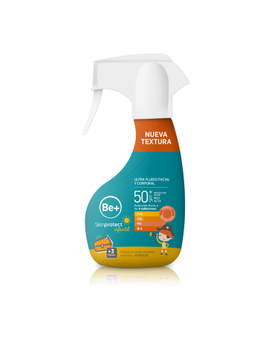 Be+ Skinprotect Infantil Spray Ultra Fluido Facial y Corporal 250 ml